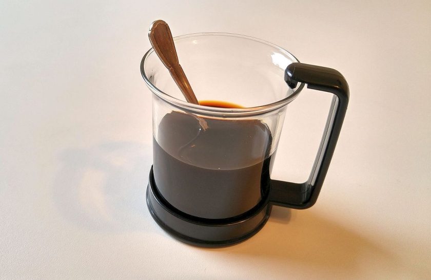 aeropress coffee in a coffee cup