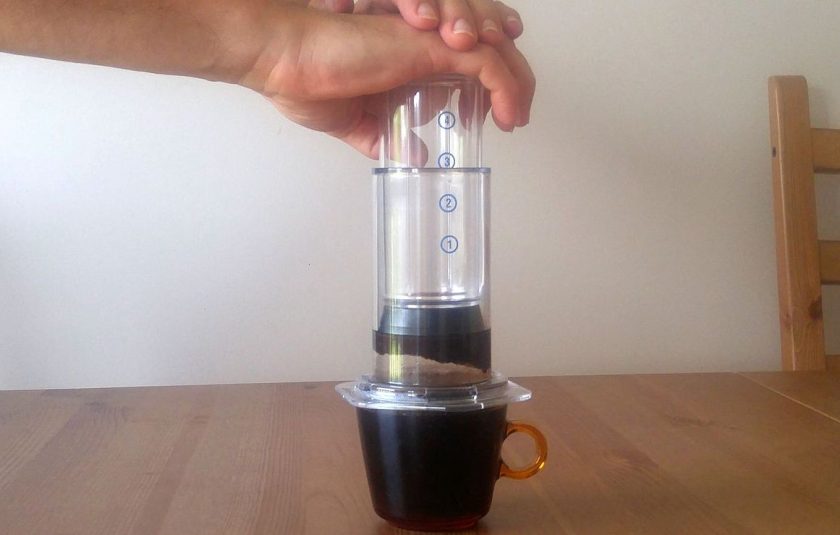 home barista brewing aeropress 1