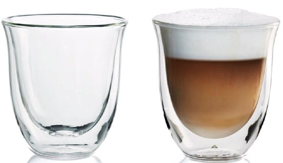 delonghi double walled cappuccino glasses