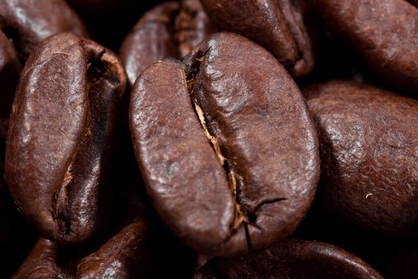 macro shot of a coffee bean